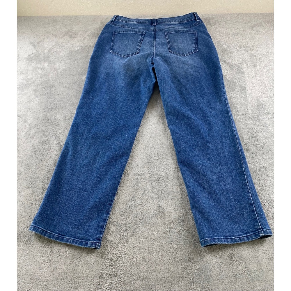 Gloria Vanderbilt Amanda Jeans Womens 16S Blue High Rise Tapered Straight Leg - Picture 13 of 15